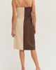 CRESCENT CRESCENT Mixed Media Wrap Midi Dress - 4