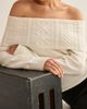 CRESCENT CRESCENT Off Shoulder Cable Knit Top - 2