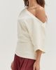 CRESCENT CRESCENT Off Shoulder Cotton Knit Top - 3