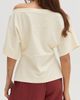 CRESCENT CRESCENT Off Shoulder Cotton Knit Top - 4