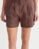 CRESCENT CRESCENT Pleated Linen Shorts - 1