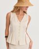 CRESCENT CRESCENT Pleated Lyocell Vest - 1