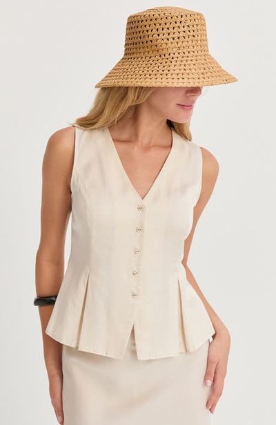 CRESCENT CRESCENT Pleated Lyocell Vest