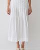 CRESCENT CRESCENT Poplin Box Pleated Midi Skirt - 1