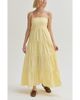 CRESCENT CRESCENT Poplin Tiered Maxi Dress - 1