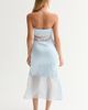 CRESCENT CRESCENT Satin Mixed Media Tube Midi Dress - 4