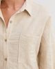 CRESCENT CRESCENT Stripe Textured Linen Shirt - 4