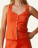 CRESCENT CRESCENT Sweetheart Cupro Top - 1