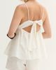 CRESCENT CRESCENT Tie Back Babydoll Linen Blend Top - 2