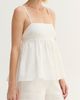 CRESCENT CRESCENT Tie Back Babydoll Linen Blend Top - 3