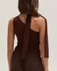 CRESCENT CRESCENT Tie Neck Sleeveless Knit Top - 5