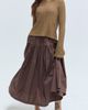 CRESCENT CRESCENT Tiered Poplin Midi Skirt - 3