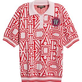 CRIMINAL DAMAGE CRIMINAL DAMAGE Logo Jacquard Polo Sweater