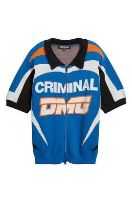 CRIMINAL DAMAGE CRIMINAL DAMAGE Racer Knit Zip-Up Cardigan