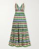 CRISTIANO MARCHELI Allegra tiered striped silk-blend maxi dress - 1