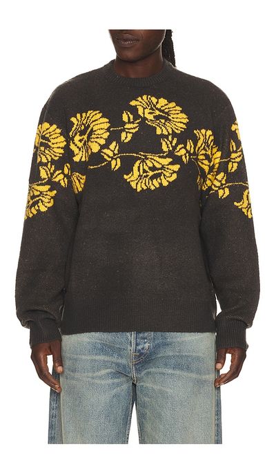 Critical Slide Critical Slide Peace Flower Crew Knit Sweater