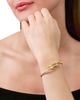Crivelli Crivelli 18K Yellow Gold Like Diamond Pave Bypass Slim Bangle Bracelet - 2