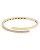 Crivelli Crivelli 18K Yellow Gold Like Diamond Pave Bypass Slim Bangle Bracelet - 3