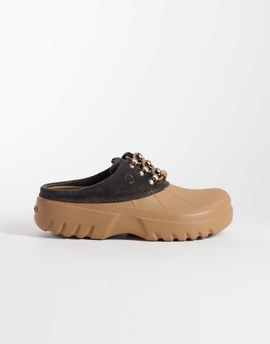 Crocs Crocs Axle suede mules in dark cocoa-Brown