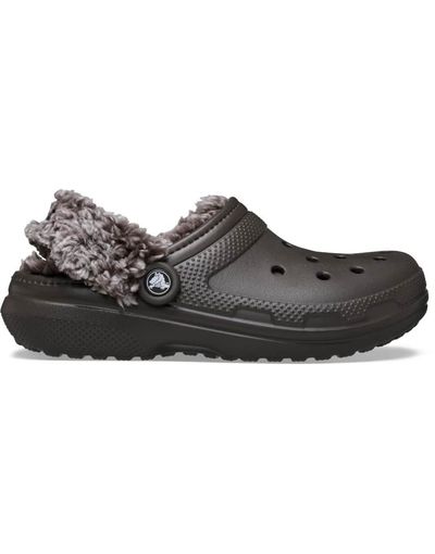 Crocs Crocs Classic fleece lined clogs in dark cocoa-Brown