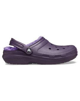 Crocs Crocs Classic fleece lined clogs in dark iris purple