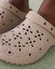 Crocs Crocs Classic floral cut-out clogs in taupe-Brown - 4