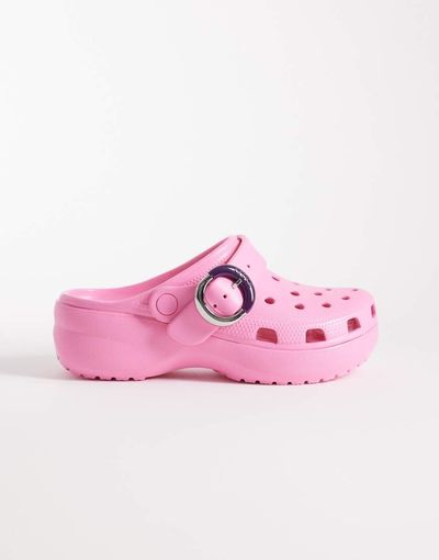 Crocs Crocs Classic Platform Buckle Clogs in pink