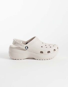 Crocs Crocs Classic Platform clogs in light brown-White