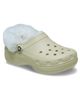 Crocs Crocs Classic platform fleece lined clogs in bone-Neutral - 4