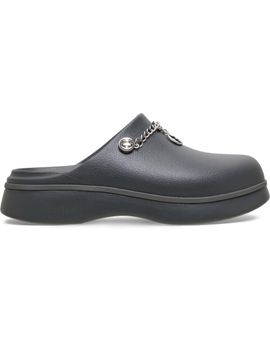 Crocs Crocs Dylan Notched boho clogs in dark gray-Black
