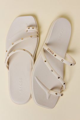 Crocs Crocs Women's Miami Miami Studded Flip Flop Sandal in Almond Tint, Women's at Urban Outfitters