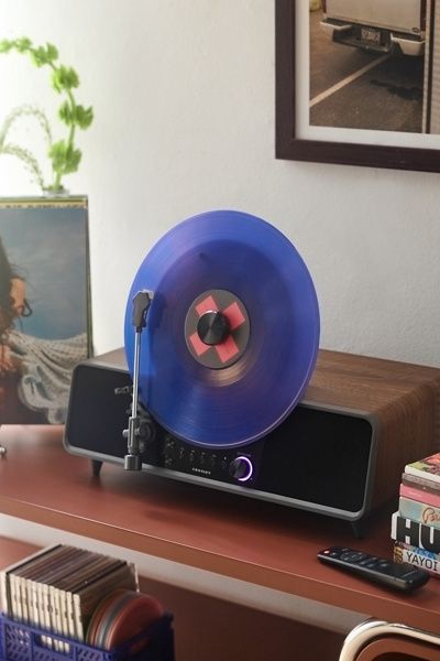 Crosley Crosley Beck Fully Automatic Vertical Record Player in Brown at Urban Outfitters