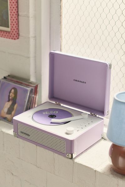 Crosley Crosley Cruiser Portable CD Player in Lavender at Urban Outfitters