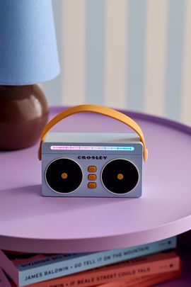 Crosley Crosley Mini Boombox Portable Bluetooth Speaker in Sky at Urban Outfitters