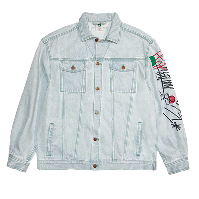 Cross Colours Cross Colours Oversize Denim Graffiti Jacket