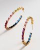 Crystal Haze Baguette Chakra Hoops - 1