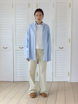 cttn Classic oversized oxford shirt_blue