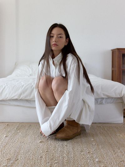cttn Classic oversized oxford shirt_off white