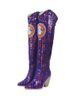 CUCE Cuce Denver Broncos Over-the-Knee Two-Tone Sequin Boots - 1