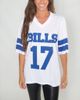 CUCE Women's Cuce Josh Allen White Buffalo Bills Crystal V-Neck Tunic  - 1