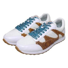CUCE Women's Cuce Orange Miami Dolphins Glitter Sneakers 