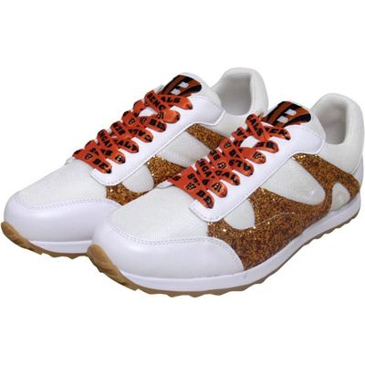 CUCE Women's Cuce White Cincinnati Bengals Glitter Sneakers 