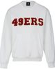 CUCE Women's Cuce White San Francisco 49ers Chenille Jeweled Sweatshirt  - 1