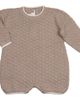 Cuclie Baby Cuclie Baby Baby Basketweave Knit Romper Taupe  - 1