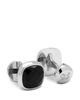 Cufflinks Inc Cufflinks Inc. Faceted Onyx Cushion Stainless Steel Stud Set - 6