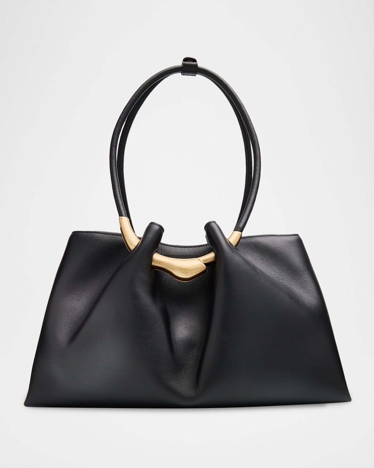 Cult Gaia - Asa Pleated Leather Satchel Shoulder Bag
