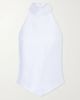 CULT GAIA Bina linen and silk-blend halterneck top - 1