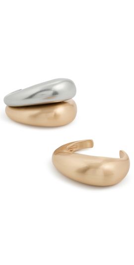 Cult Gaia Cult Gaia Analeia Cuff Set Brushed Brass/Antique Silver