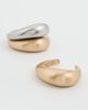 Cult Gaia Cult Gaia Analeia Cuff Set Brushed Brass/Antique Silver - 2