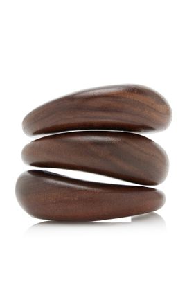 Cult Gaia Cult Gaia Analeia Wooden Cuff Set